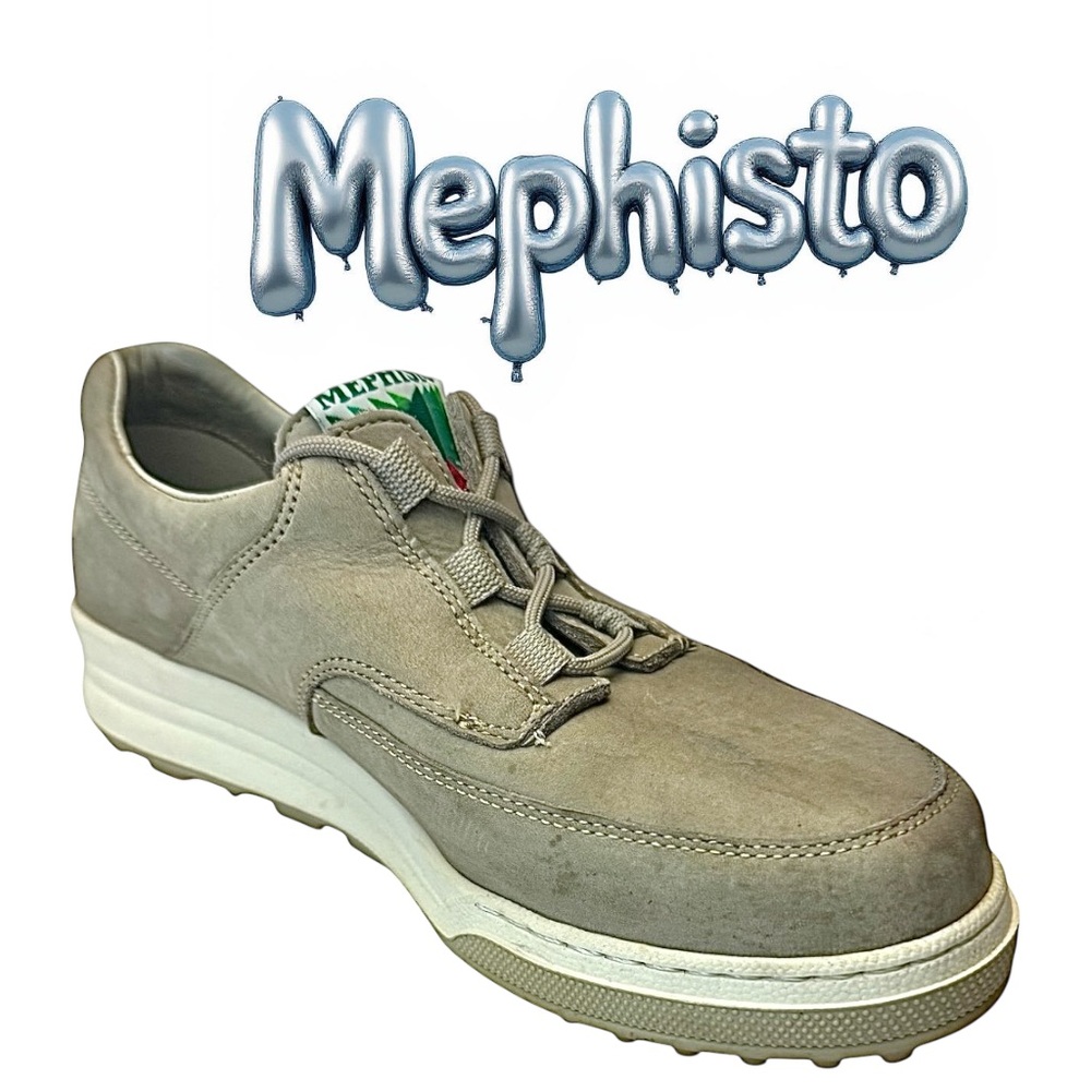 Mephisto Gaqutchouc Rubber Women’s 9 M Comfy Casual Shoe Grey Nubuck Used